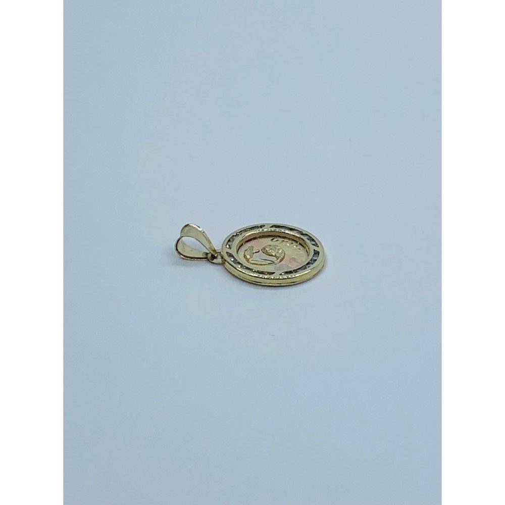 10k Solid Gold Pendant Baptism View 3